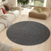 Covor Nizza Rotund Gri Modern Antiderapant