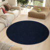 Covor Nizza Rotund Bleumarin Modern Antiderapant