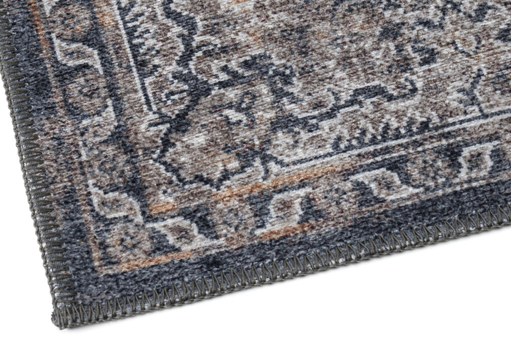 Covor Ritz Bleumarin Gri Vintage Rozetă