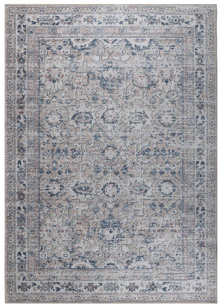 Covor Ritz Bej Albastru Ornamente
