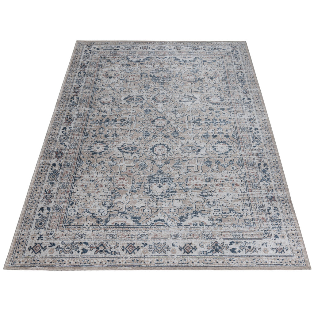Covor Ritz Bej Albastru Ornamente