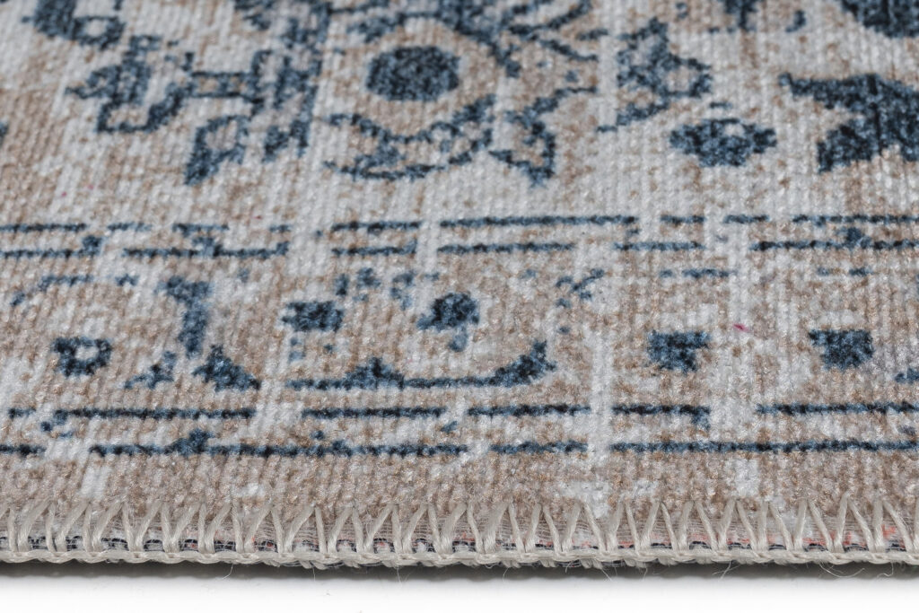 Covor Ritz Bej Albastru Ornamente