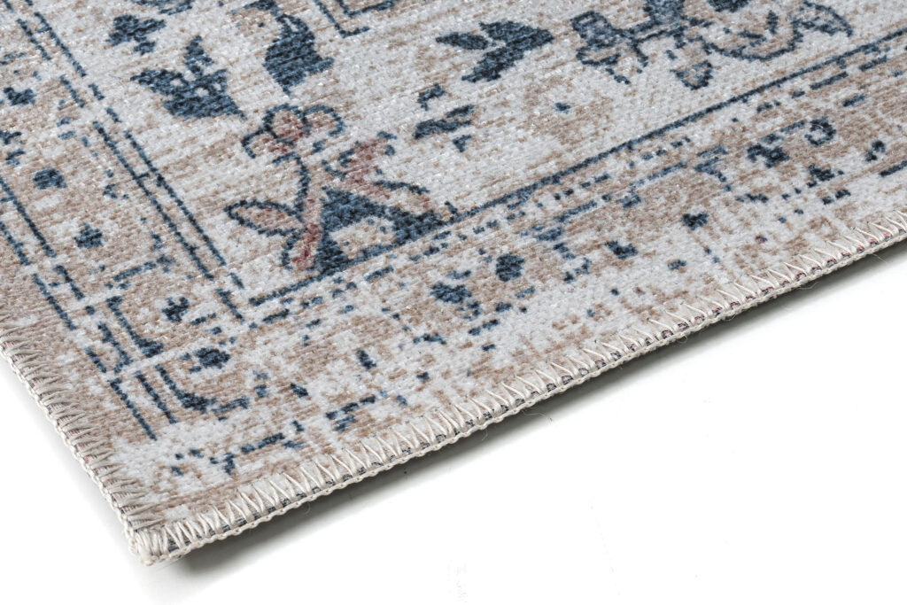 Covor Ritz Bej Albastru Ornamente