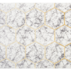 Covor Shine Gri Auriu Geometric Hexagon Efect 3D