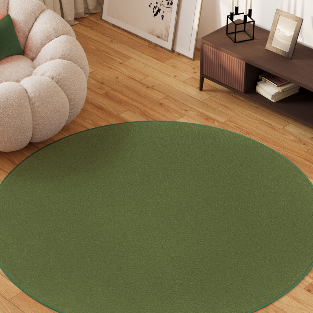 Covor Mono Rotund Interior Exterior Verde