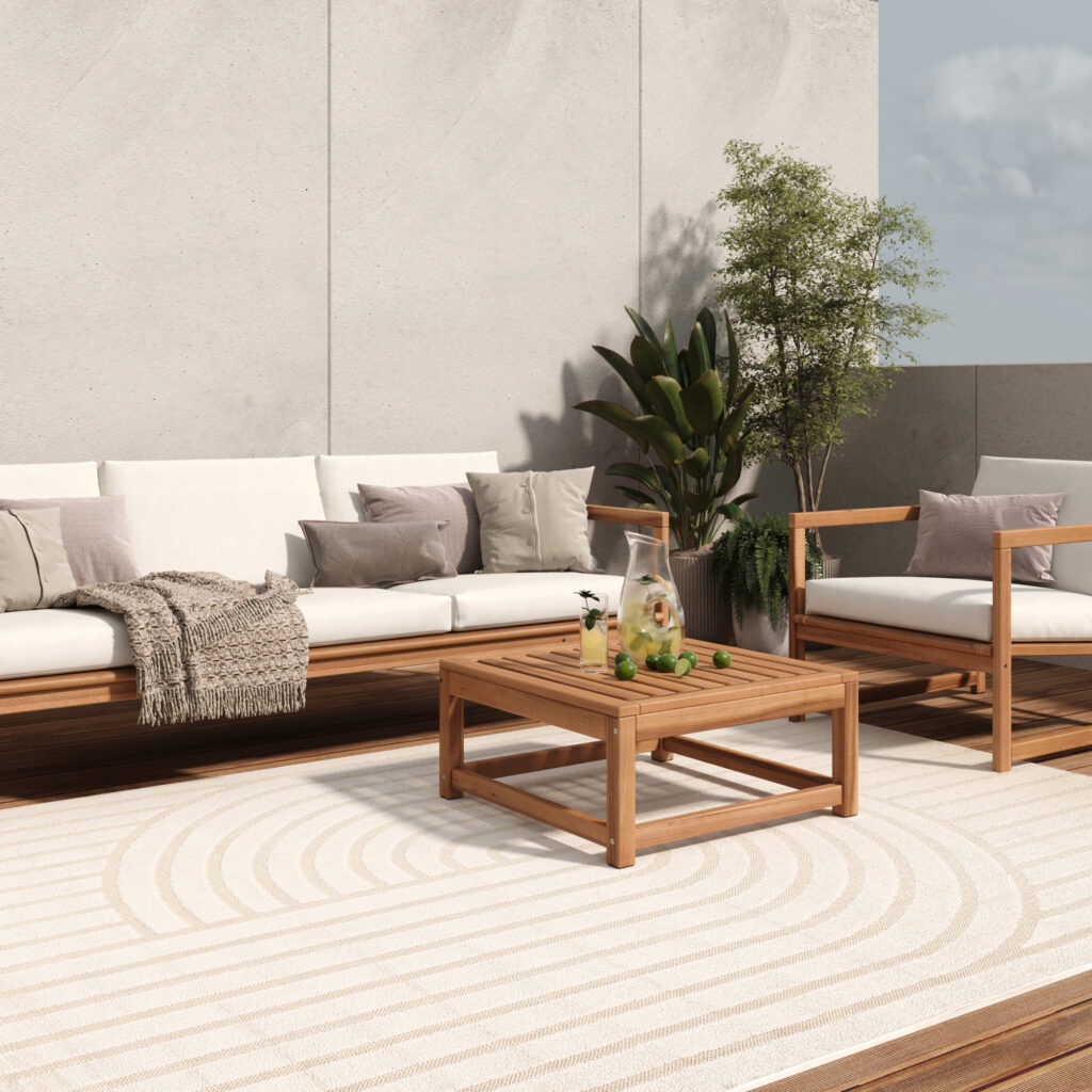 Covor de Exterior Patio Crem Dungi