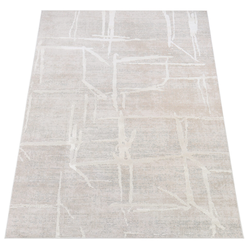 Covor Trend Gri Bej Geometric