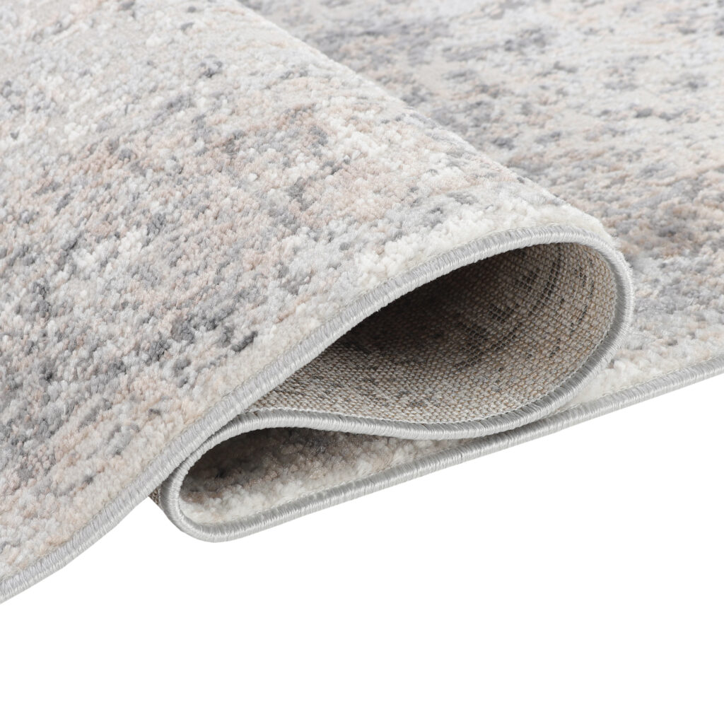 Covor Traversă Valley Gri Bej Ornamente cu Chenar