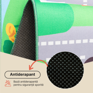 Covor pentru copii Joy Verde Oraș Antiderapant