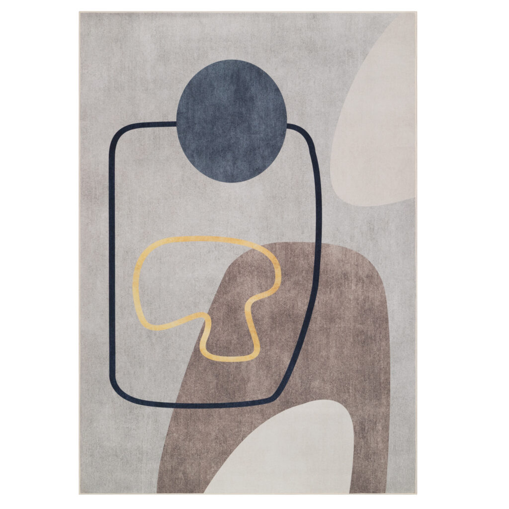 Covor Nora Gri Abstract Antiderapant