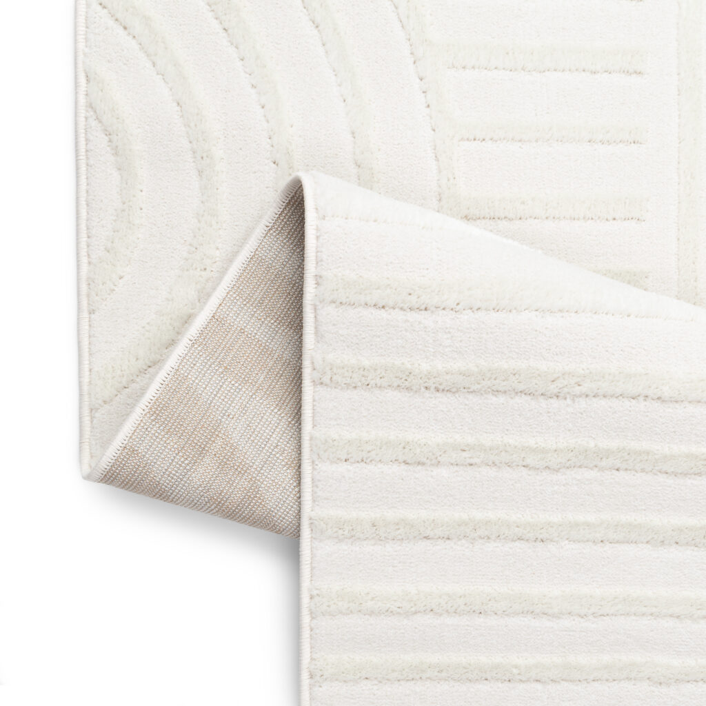 Covor Hygge Alb Rupt Geometric