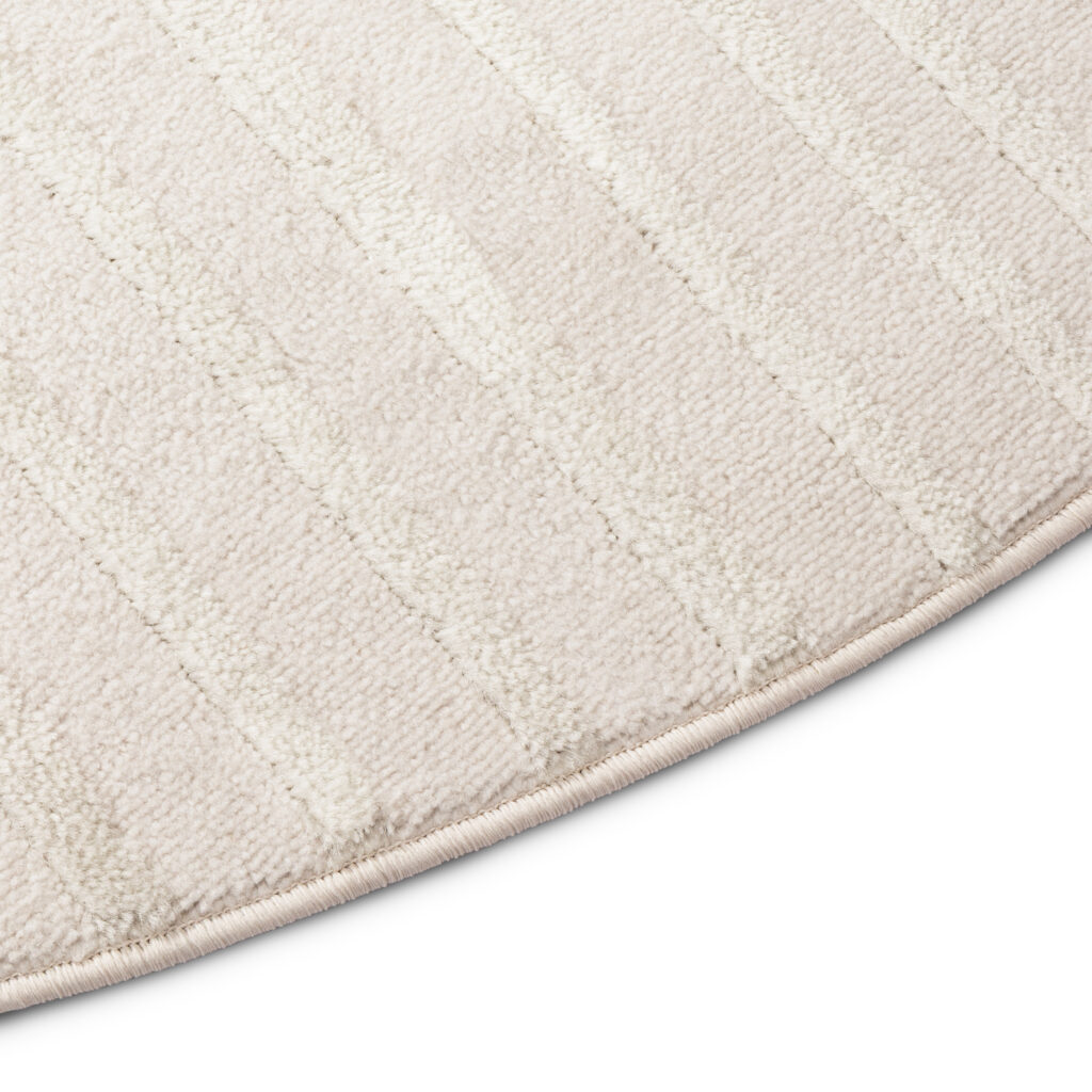 Covor Hygge Rotund Alb Murdar Geometric