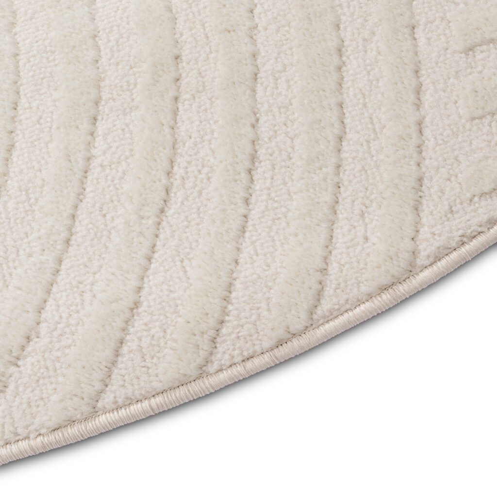 Covor Hygge Rotund Alb Murdar Modern