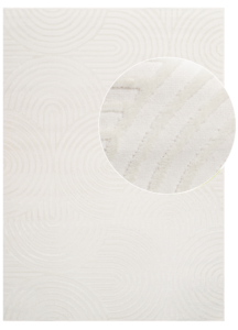 Covor Hygge Alb Rupt Ovale