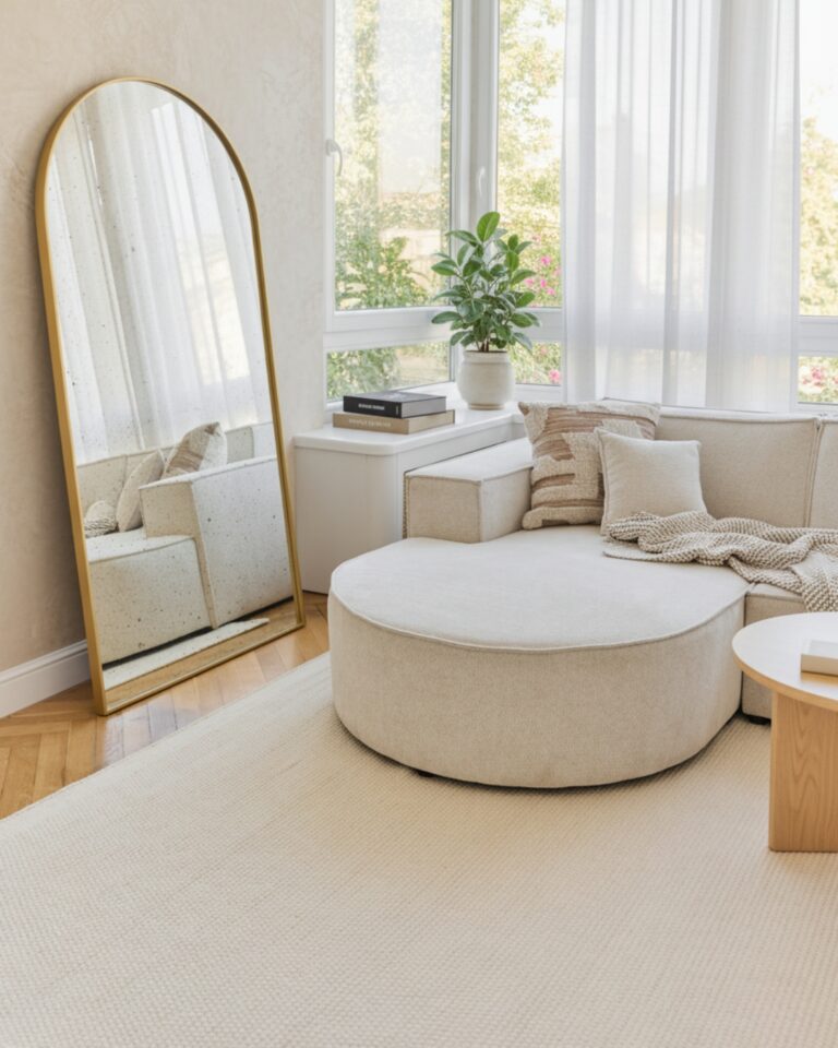 Covor Lână Loni Alb