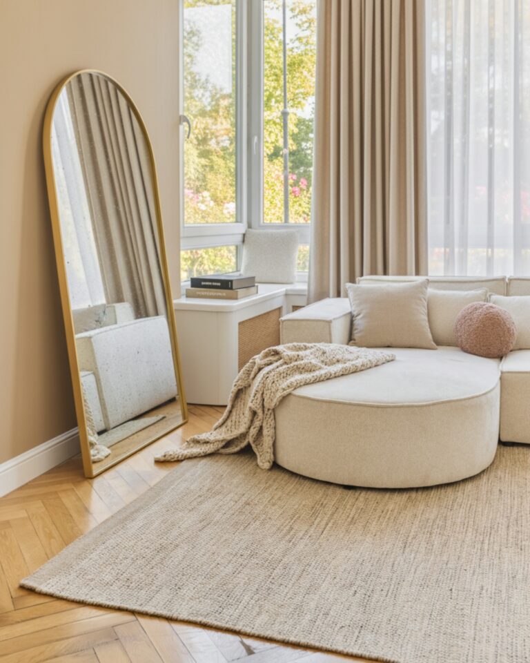 Covor Lână Loni Maro Deschis