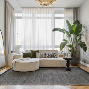 Covor Lână Loni Negru