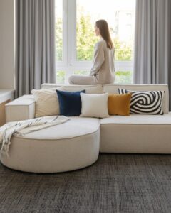 Covor Lână Loni Negru