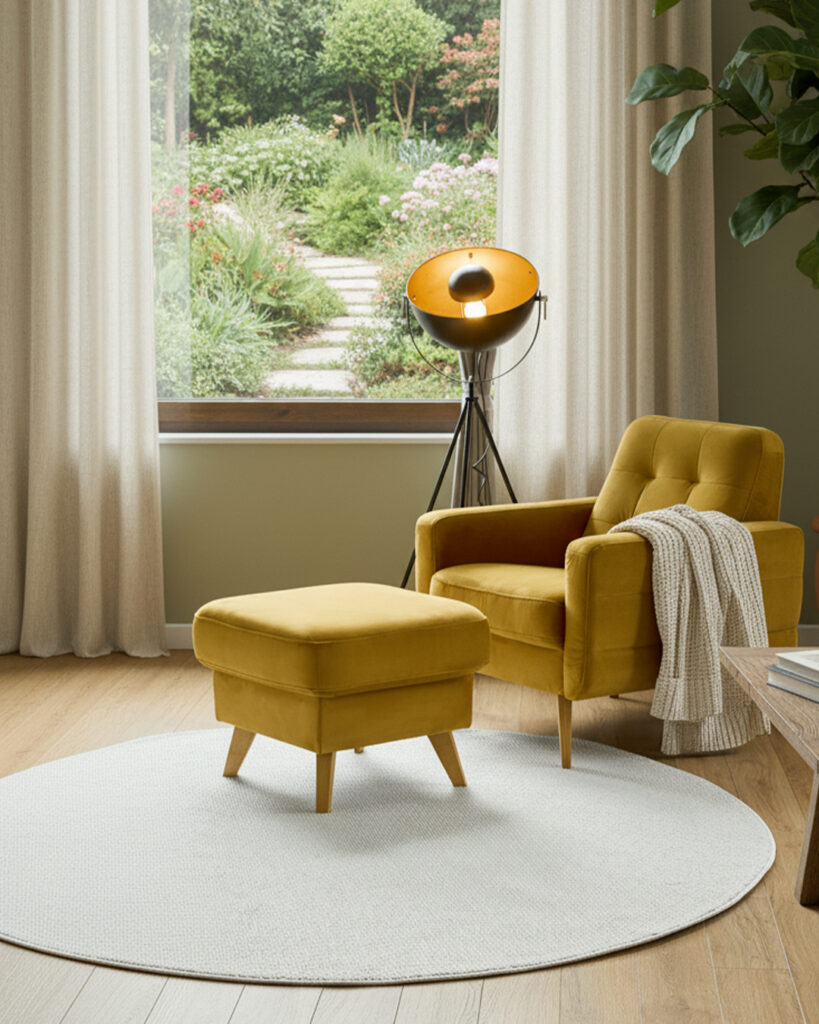 Covor Agra Rotund Crem Modern