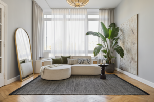 Covor Lână Loni Negru