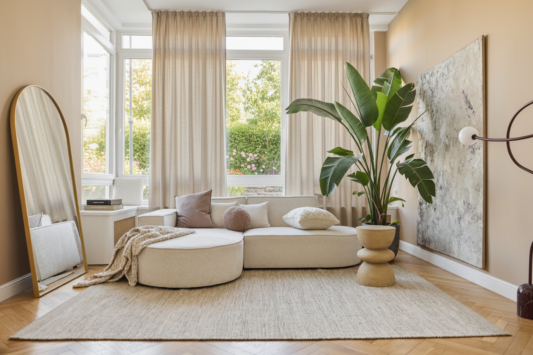 Covor Lână Loni Maro Deschis