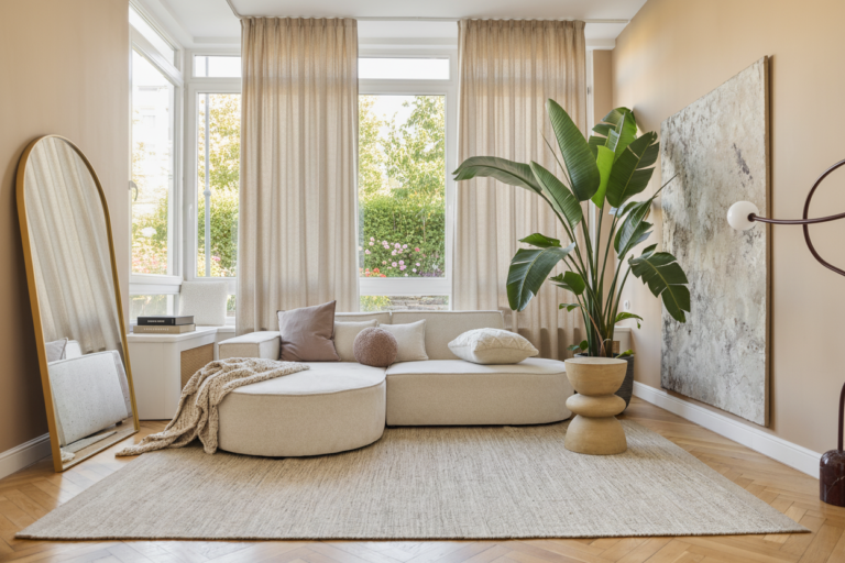 Covor Lână Loni Maro Deschis