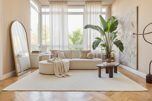 Covor Lână Loni Alb