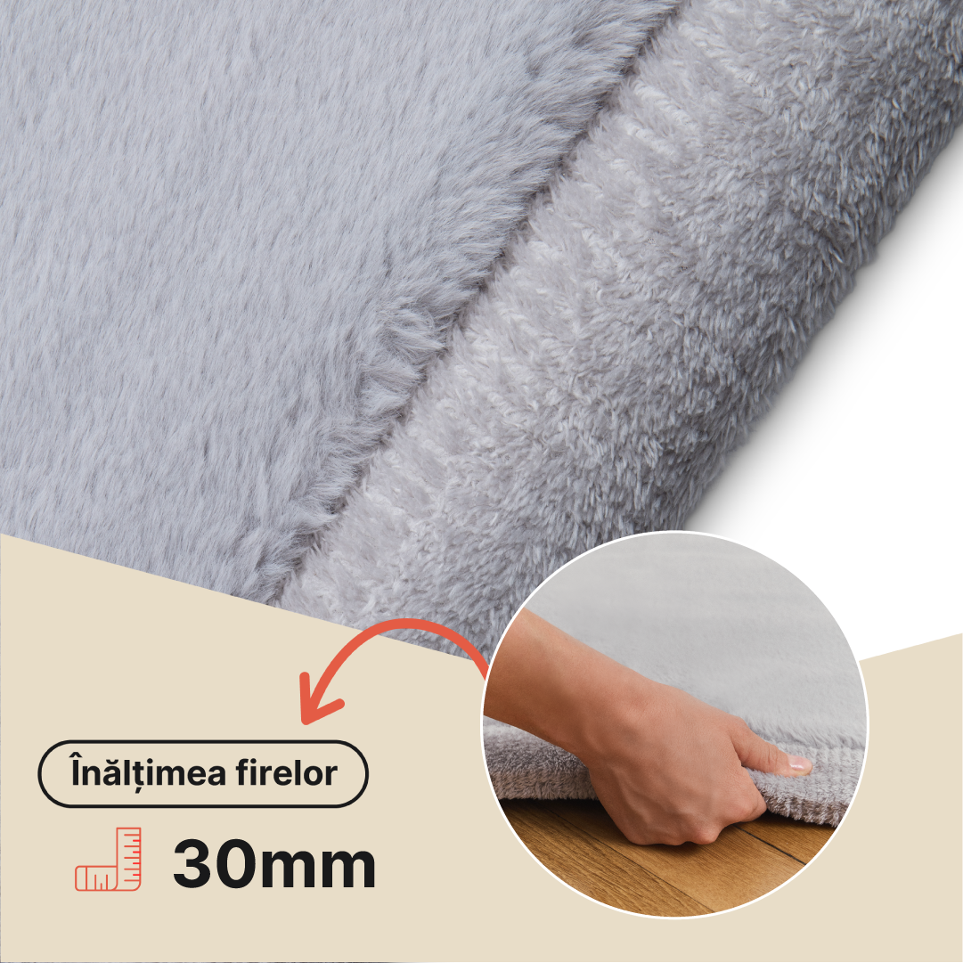 Covor pentru copii Fluffin Gri Deschis