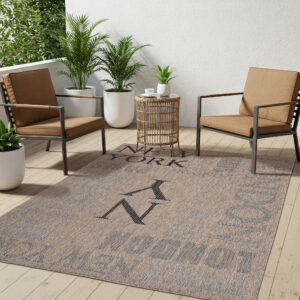 Covor Melissa Maro Negru Orașe Interior Exterior