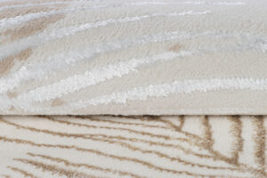 Covor Crystal Rotund Auriu Maro Crem Frunze