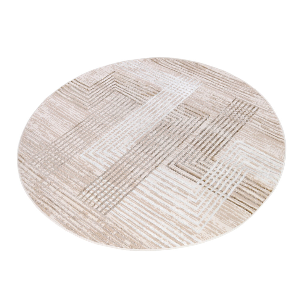 Covor Crystal Rotund Bej Maro Crem Dungi
