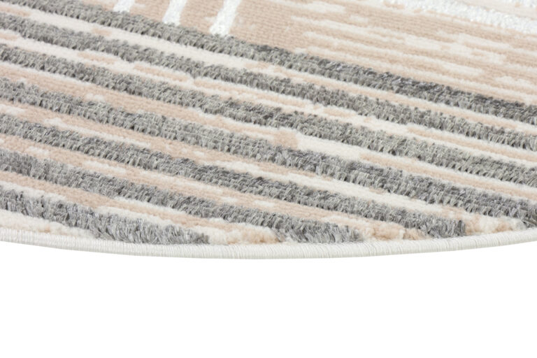Covor Crystal Rotund Gri Bej Crem Dungi