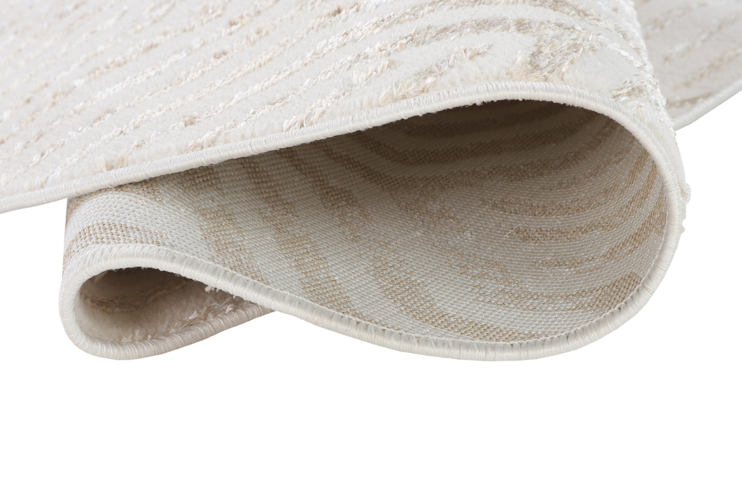 Covor Crystal Rotund Maro Crem Bej Linii