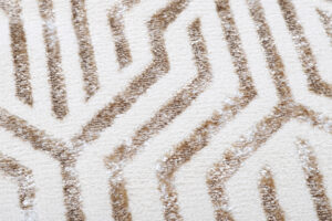 Covor Crystal Rotund Maro Crem Bej Linii