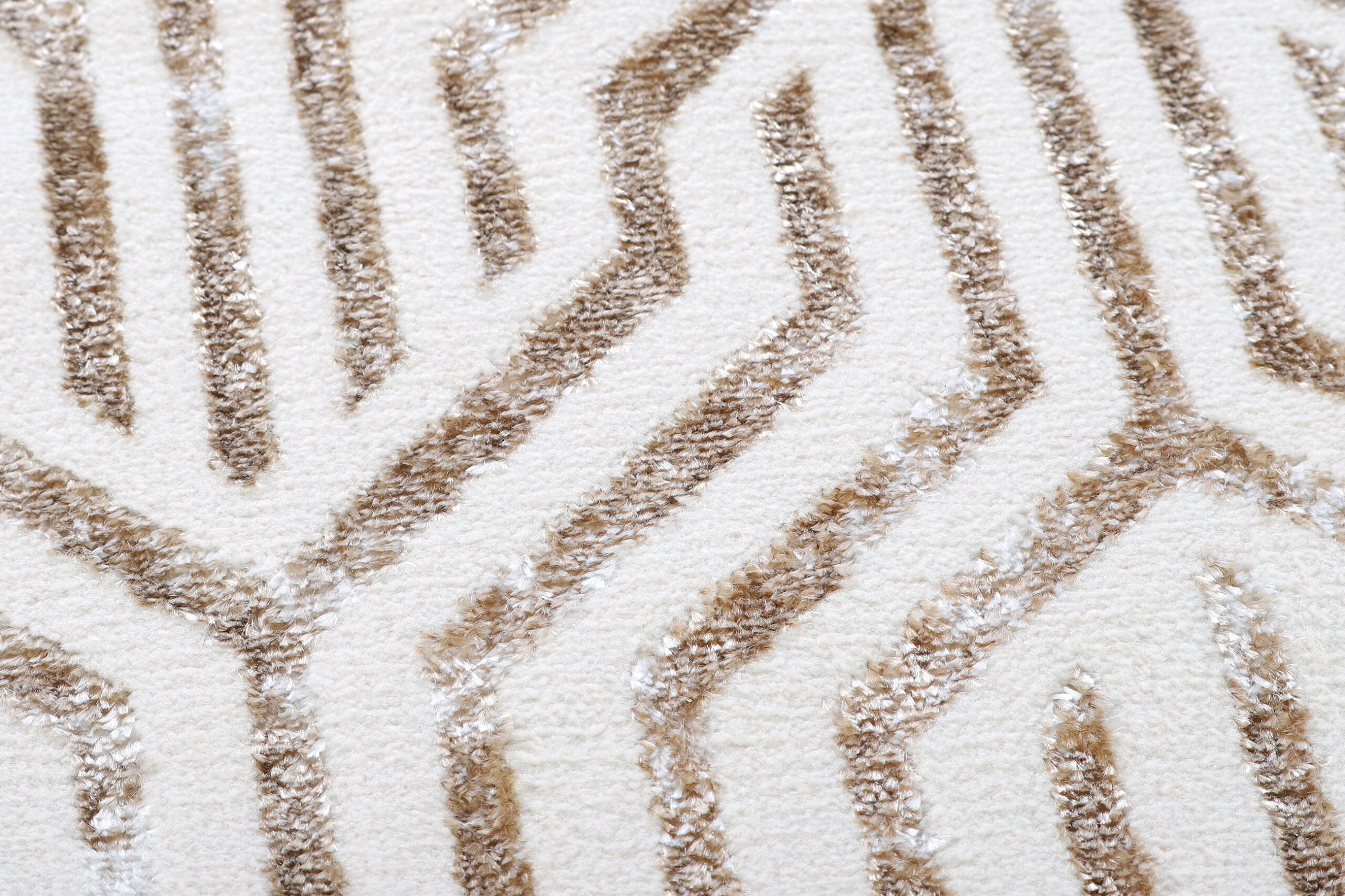 Covor Crystal Rotund Maro Crem Bej Linii