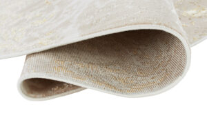 Covor Crystal Rotund Bej Auriu Crem Marmură