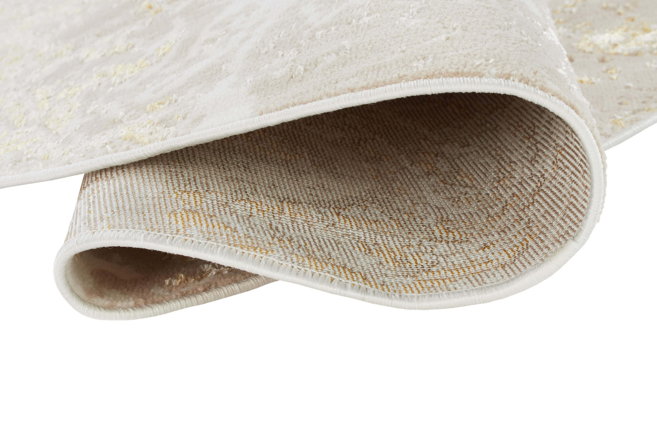 Covor Crystal Rotund Bej Auriu Crem Marmură