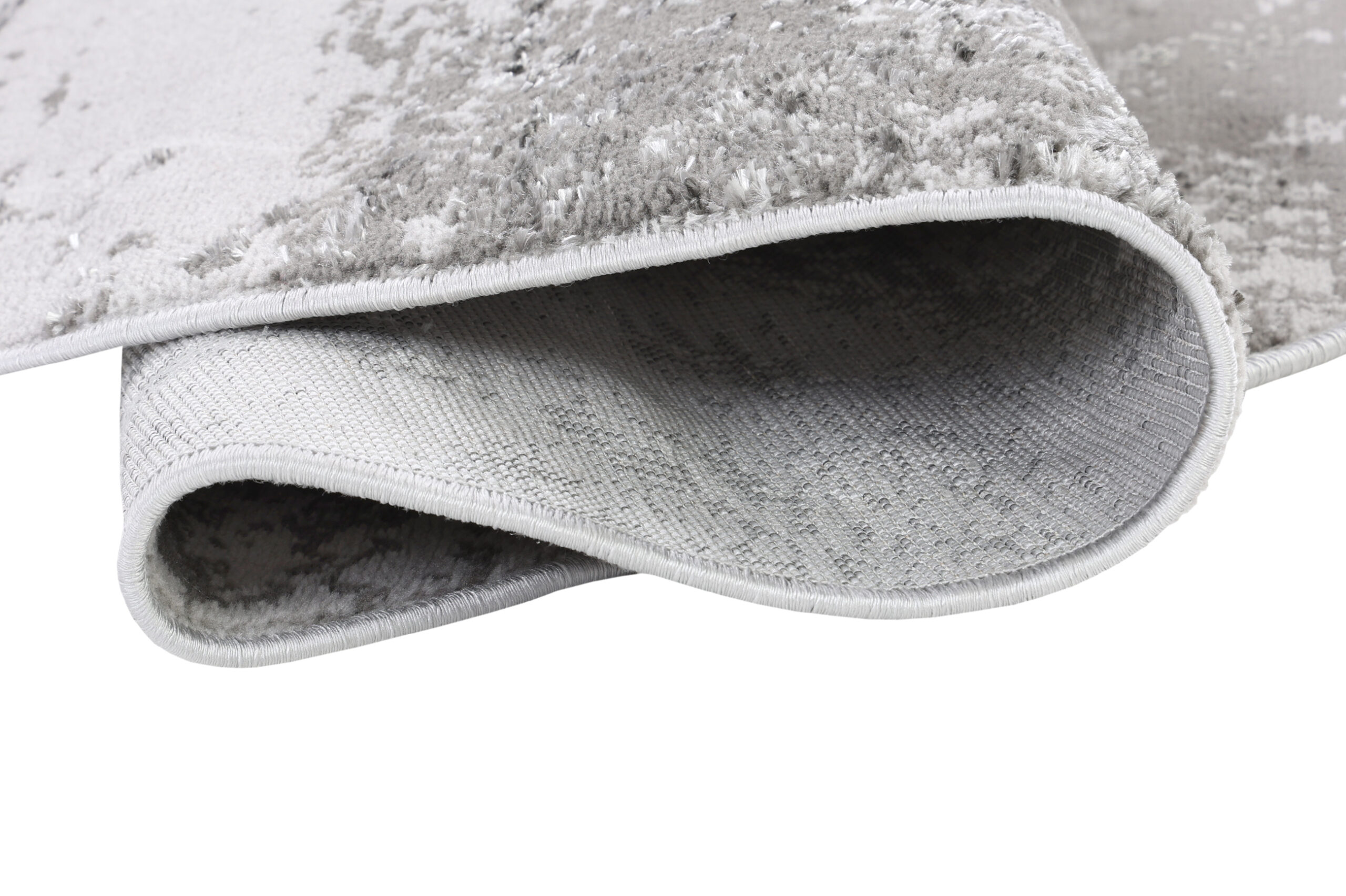 Covor Crystal Rotund Gri Deschis Marmură