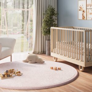 Covor pentru copii Fluffin Rotund Roz