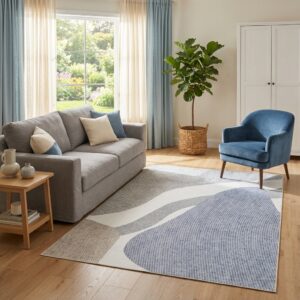 Covor Wisp Gri Albastru Abstract