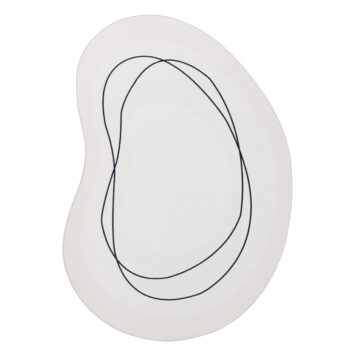 Covor Wisp Cu Formă Neregulată Alb Linii