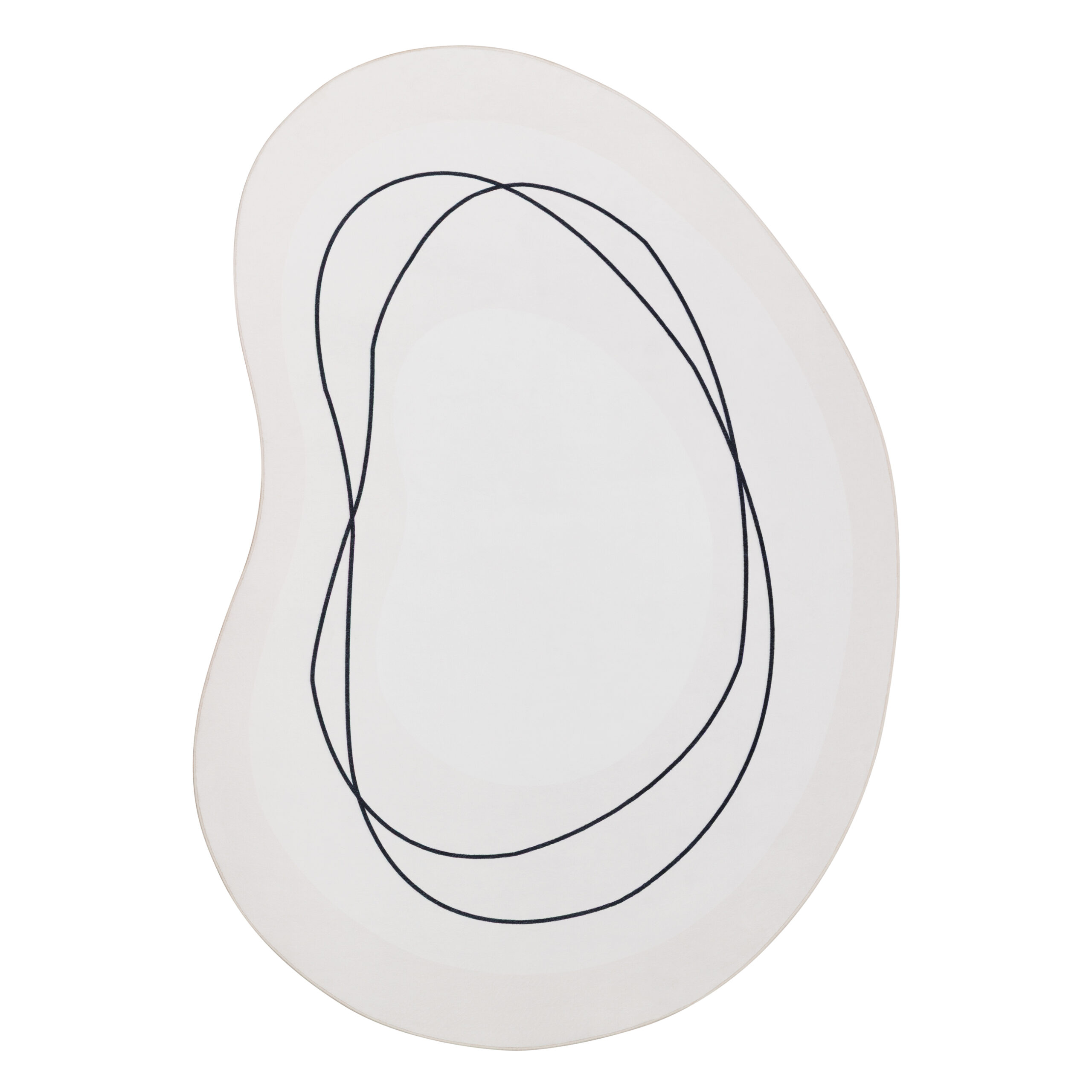 Covor Wisp Cu Formă Neregulată Alb Linii