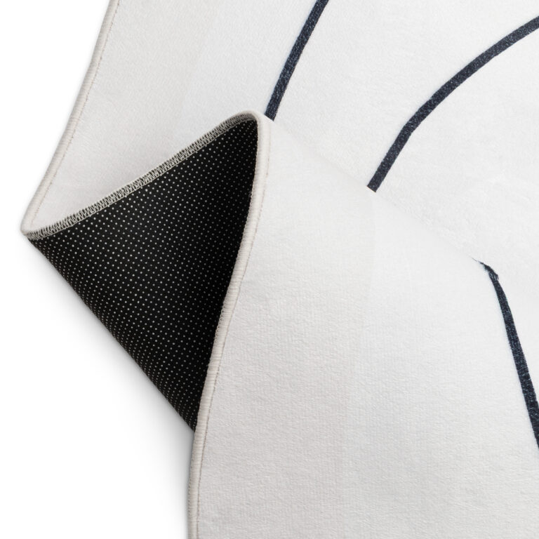 Covor Wisp Cu Formă Neregulată Alb Linii