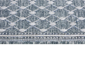 Covor Exterior Melissa Albastru Romburi