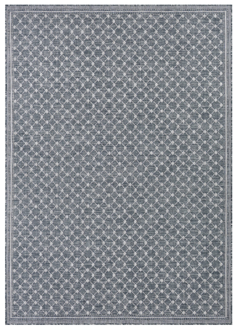 Covor Exterior Melissa Albastru Romburi