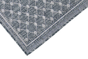 Covor Exterior Melissa Albastru Romburi