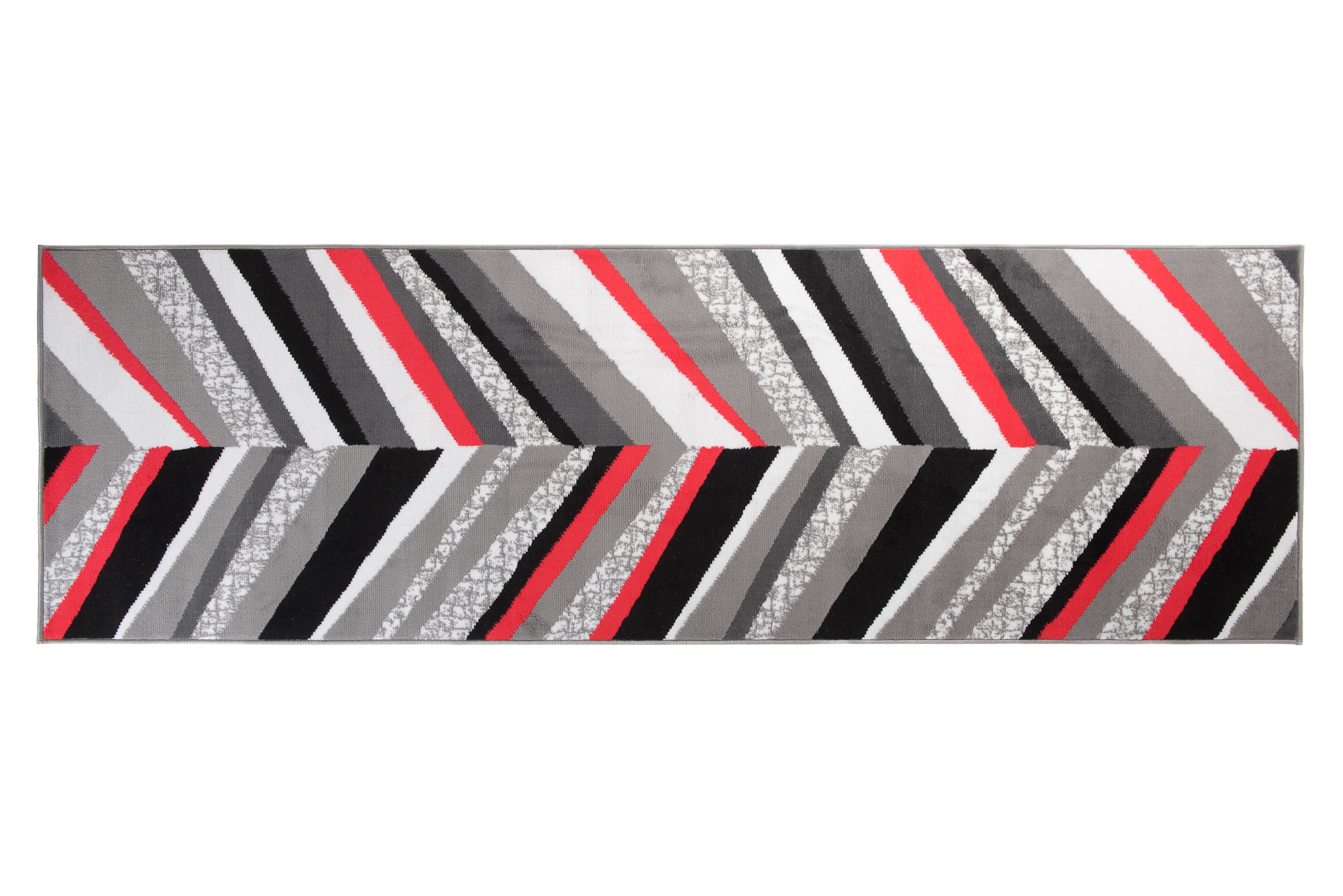 Covor Traversă Maya Gri Roșu Geometric Linii