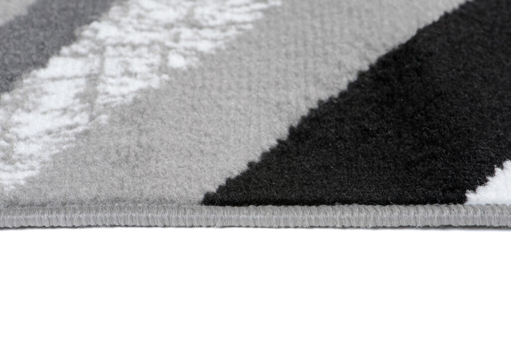 Covor Traversă Maya Gri Negru Geometric Linii
