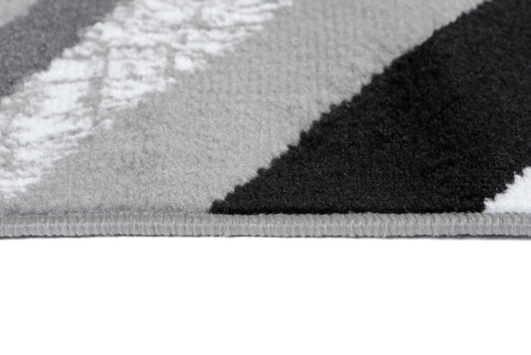 Covor Traversă Maya Gri Negru Geometric Linii