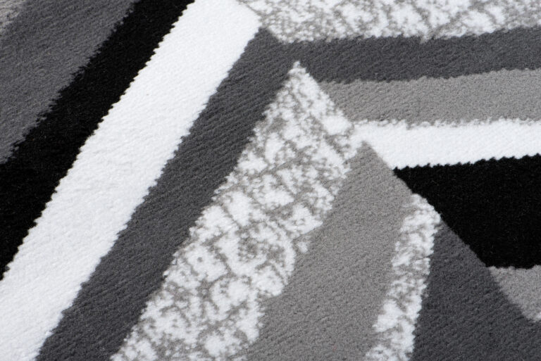 Covor Traversă Maya Gri Negru Geometric Linii